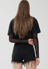 Load image into Gallery viewer, Jaden Short CLASH高腰刷破牛仔短褲