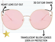 Load image into Gallery viewer, 貓眼造型墨鏡 兩色