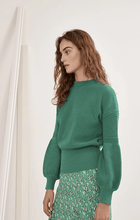 Load image into Gallery viewer, 圓領針織燈籠袖上衣 兩色