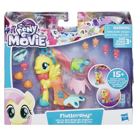 My Little Pony the Movie Fluttershy Land and Sea Snap-On Fashion